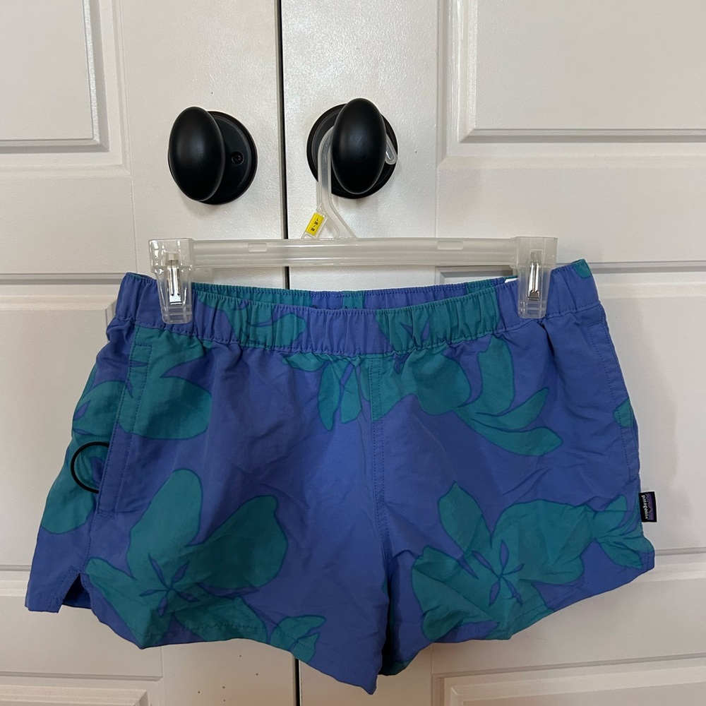 Floral Blue and Green Women's Patagonia Shorts